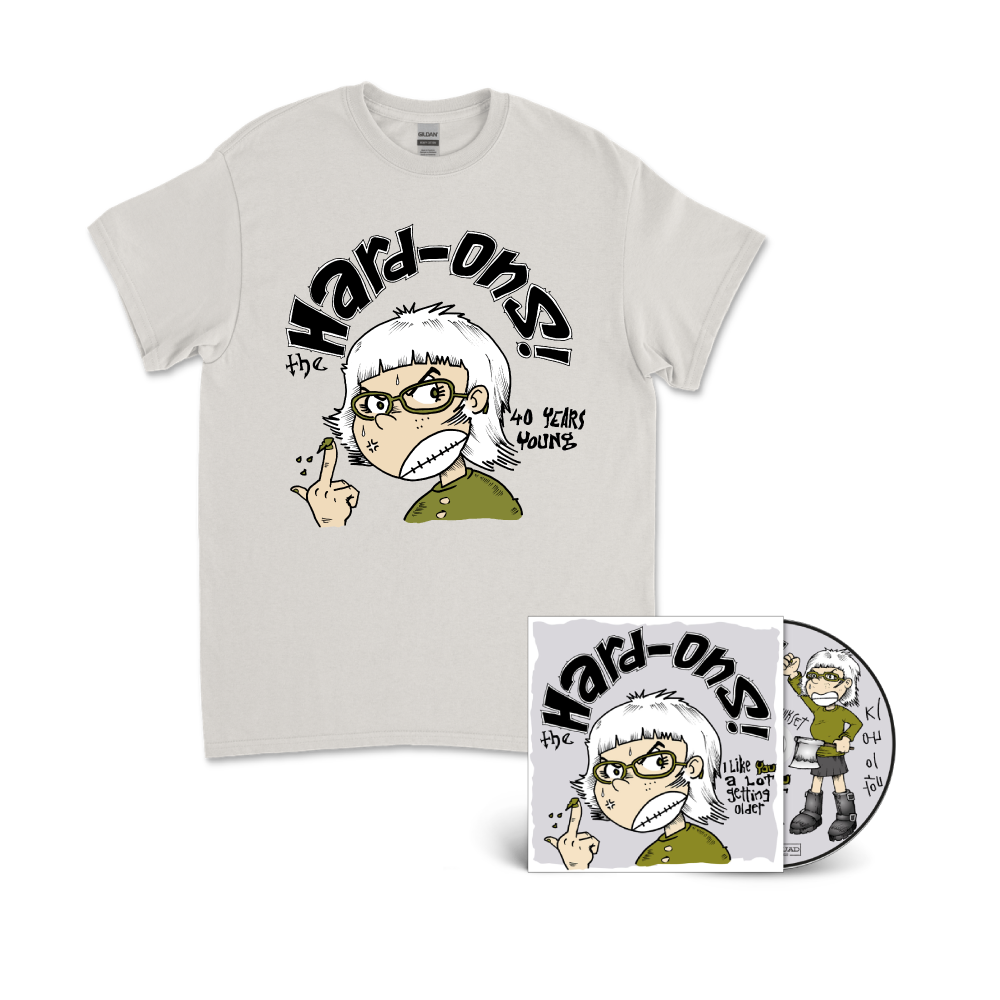 Hard-Ons / I Like You A Lot Getting Older CD & Grey T-Shirt Bundle  ***PRE-ORDER***