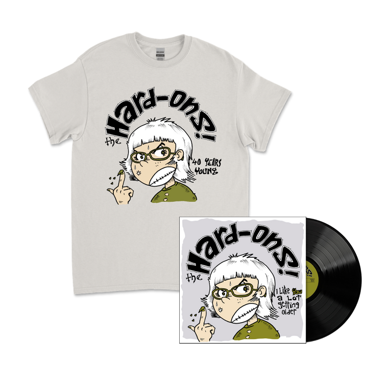 Hard-Ons / I Like You A Lot Getting Older LP Black Vinyl & Grey T-Shirt Bundle ***PRE-ORDER***