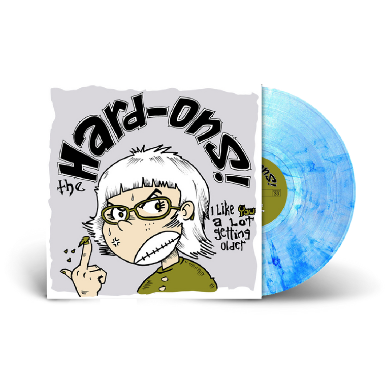 Hard-Ons / I Like You A Lot Getting Older LP Limited Edition Clear with Blue Smoke Vinyl