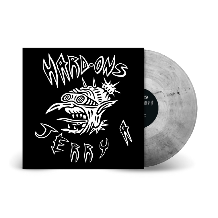 Hard-Ons/Jerry A 'Hard-Ons/Jerry A' 12" LP White with Black Marble Vinyl