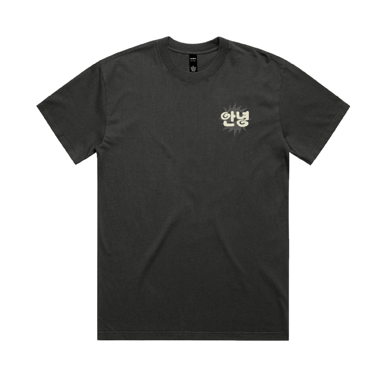 Hello Melbourne / Faded Black T-Shirt