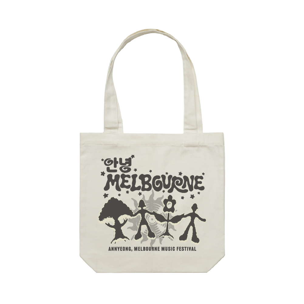 Hello Melbourne / Cream Tote Bag
