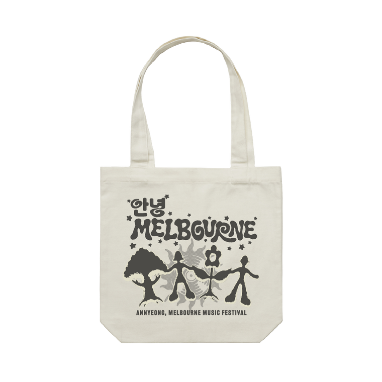 Hello Melbourne / Cream Tote Bag