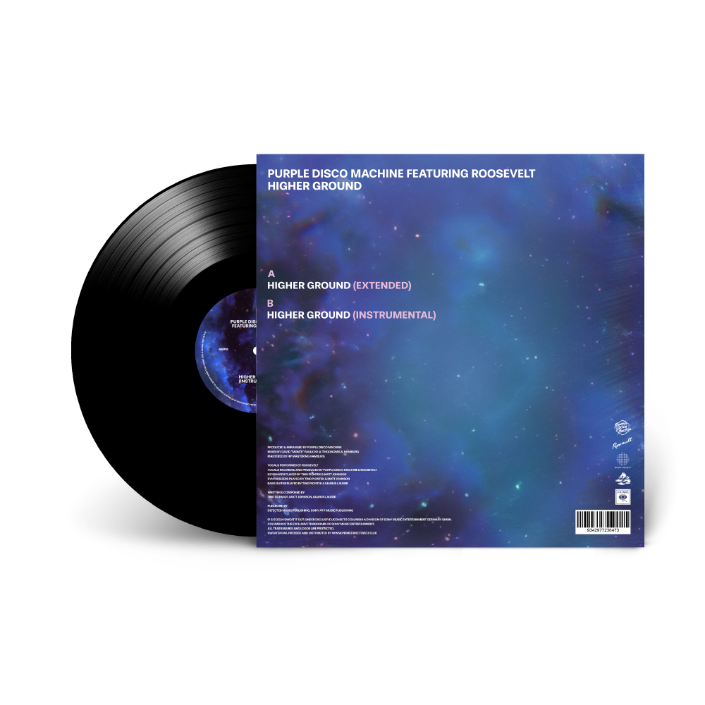 Purple Disco Machine &  Roosevelt / Higher Ground 12" Standard Black Vinyl (DAMAGED SLEEEVE)