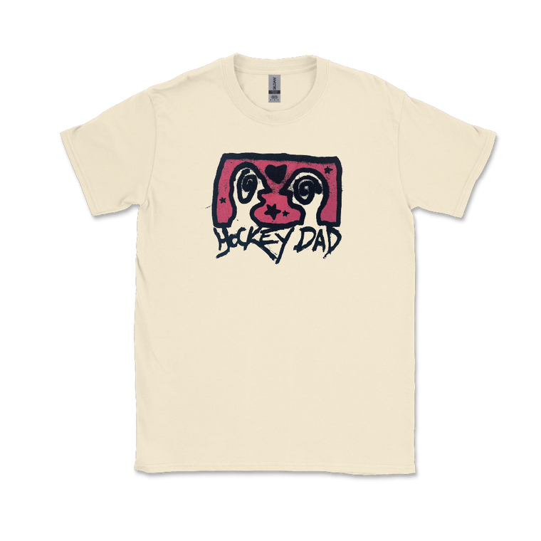 Hockey Dad / Pink Spiral Eyes T-Shirt Natural