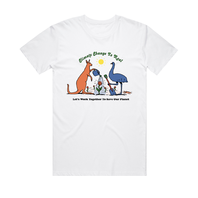 Hockey Dad / Climate Change is Real T-Shirt White
