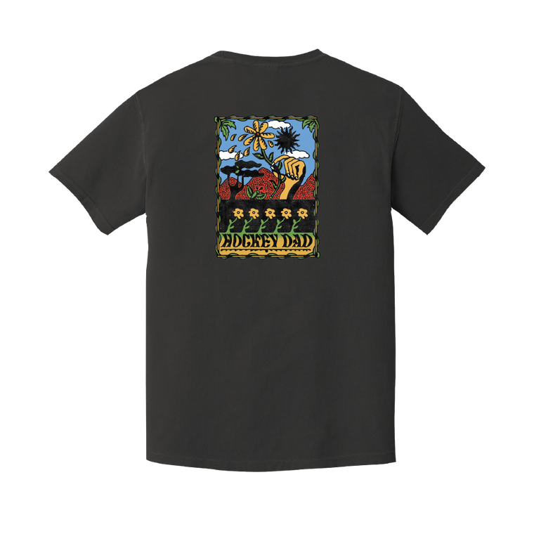 Hockey Dad / Flowers T-Shirt Black