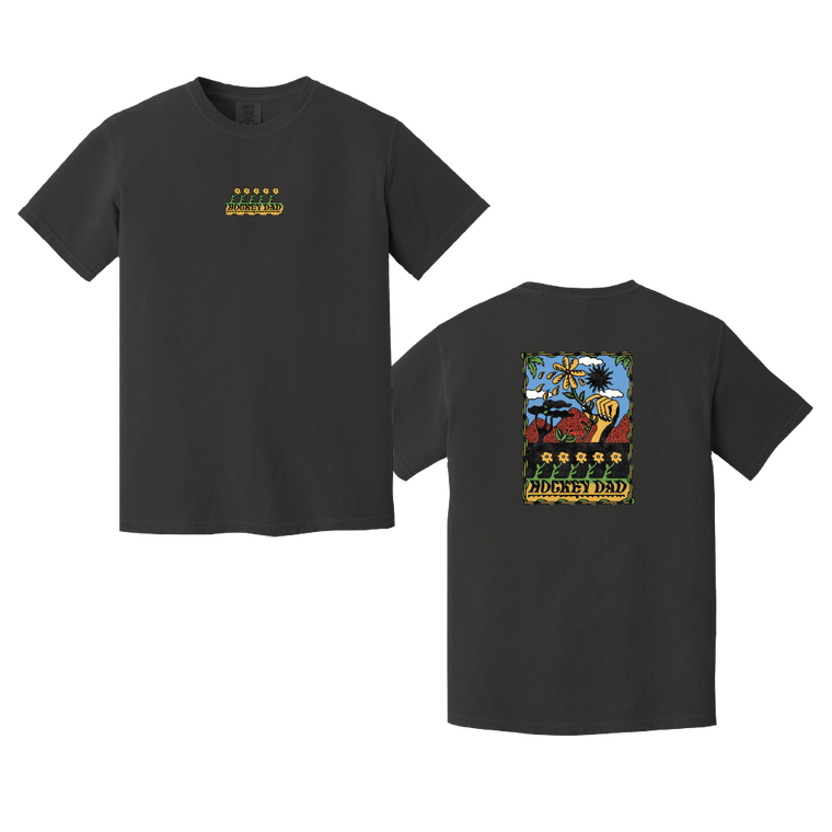Hockey Dad / Flowers T-Shirt Black
