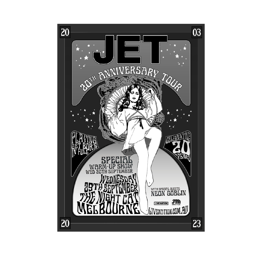 Jet / 20th Anniversary Black & White Poster