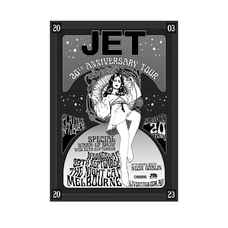 Jet / 20th Anniversary Black & White Poster