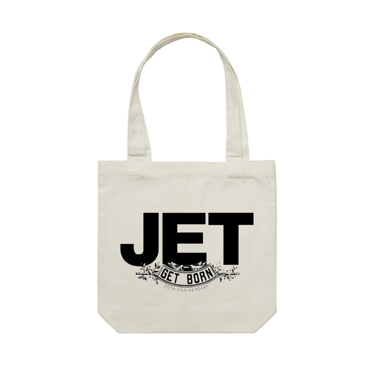 Jet / Get Born White Tote Bag