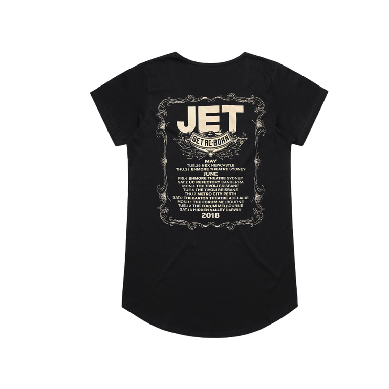 Jet / Get Reborn Women's Black Tee