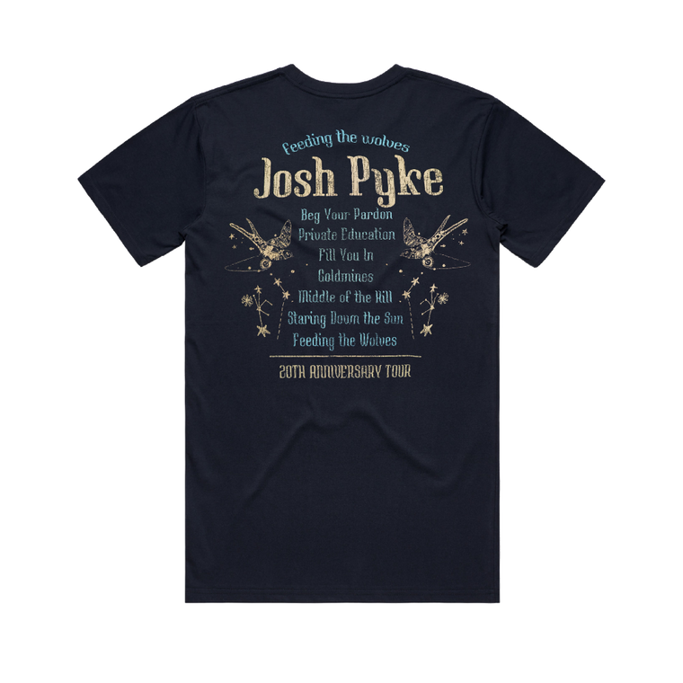 Josh Pyke / Feeding The Wolves 20th Anniversary Tour Navy T-Shirt