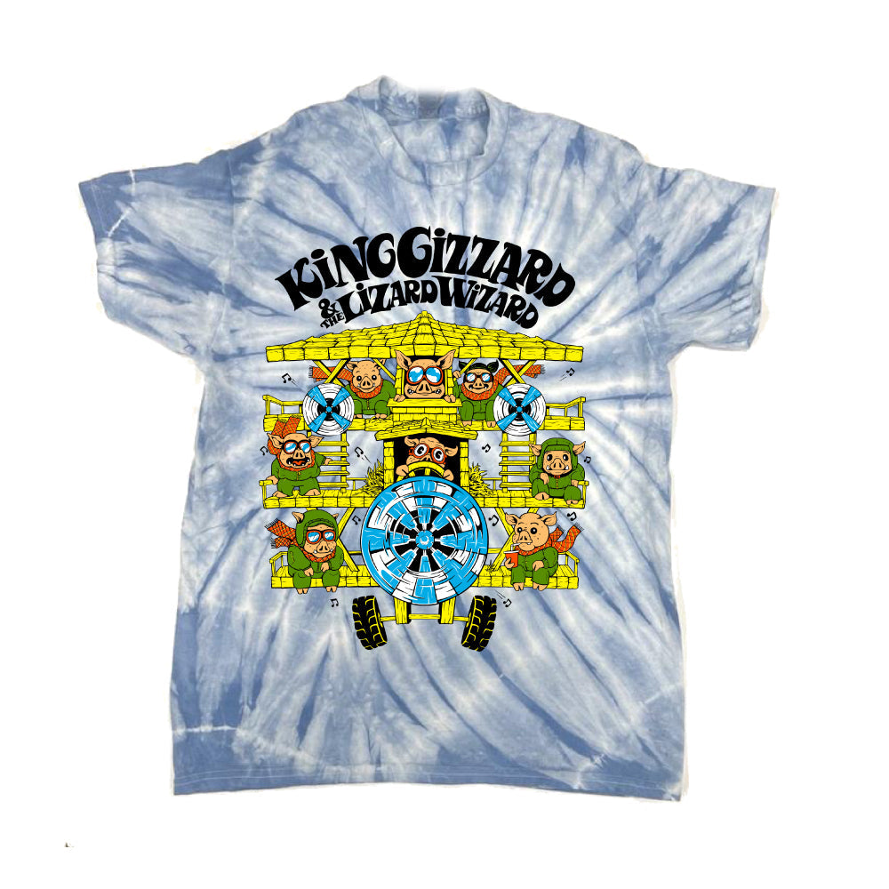 Pig Plane Tie Dye Tee - Blue ***PRE-ORDER***