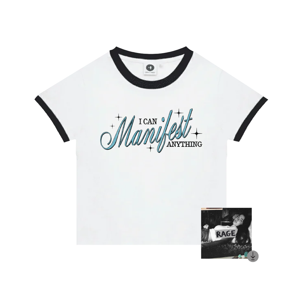 Kita Alexander / I Can Manifest Anything White Baby Tee & Digital Download ***PRE-ORDER***