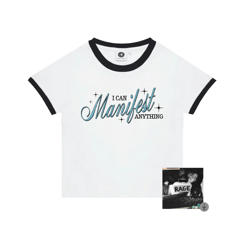 Kita Alexander / I Can Manifest Anything White Baby Tee & Digital Download ***PRE-ORDER***