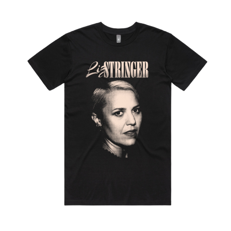Liz Stringer / Sebi White Design Black T-Shirt