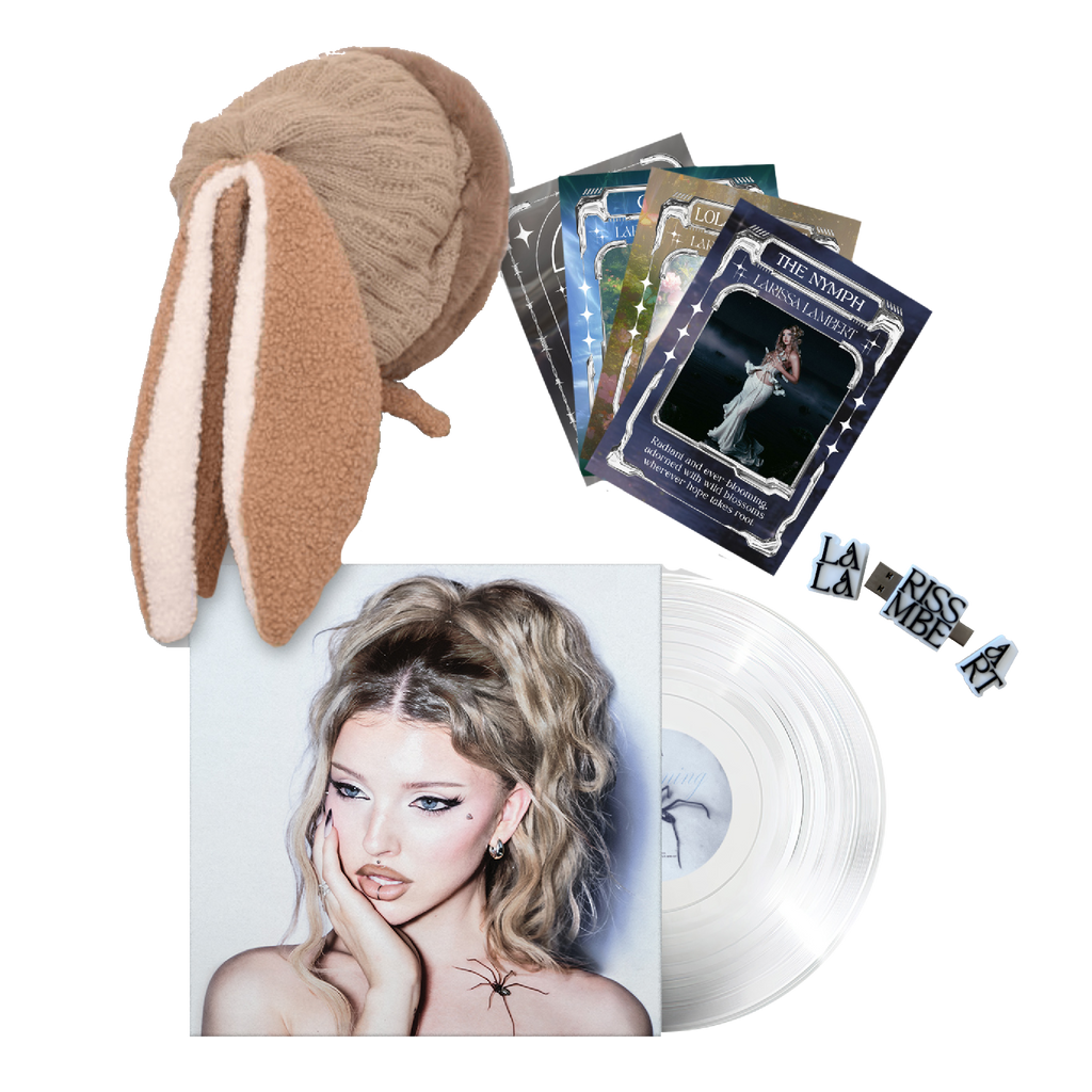 Larissa Lambert / Yearning LP Clear Vinyl, Bunny Hat and Fantasy Cards Bundle + Bonus USB-C  ***PRE-ORDER***