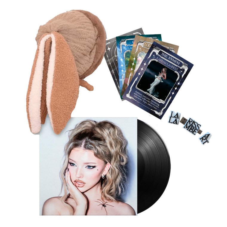 Larissa Lambert / Yearning LP Black Vinyl, Bunny Hat and Fantasy Cards Bundle + Bonus USB-C