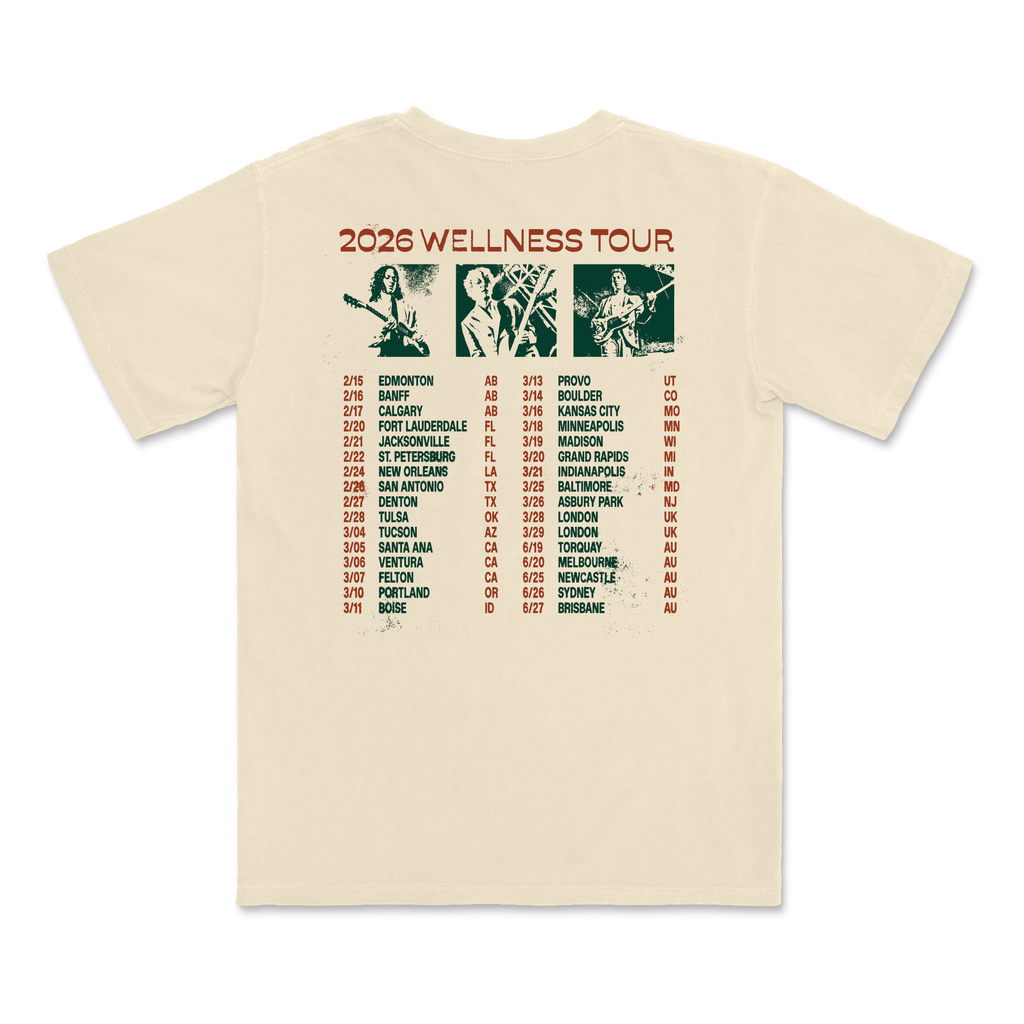 Last Dinosaurs / Wellness 2026 World Tour Ivory T-Shirt