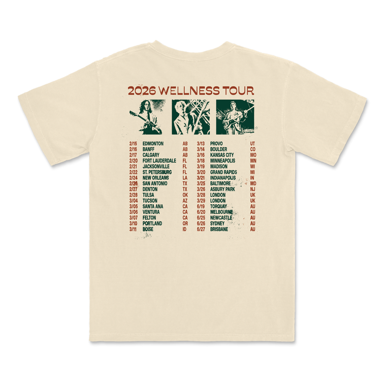 Last Dinosaurs / Wellness 2026 World Tour Ivory T-Shirt
