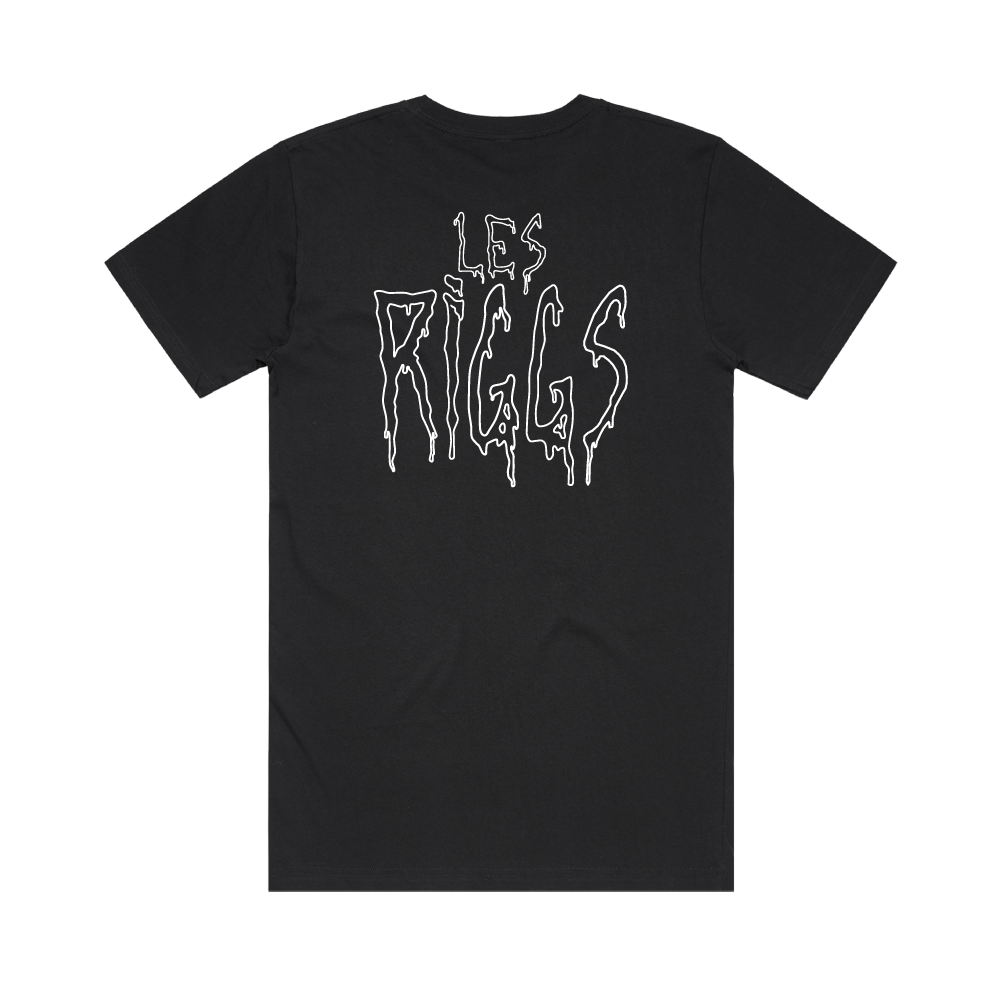 Le Riggs / Pocket and Back Print Black T-shirt
