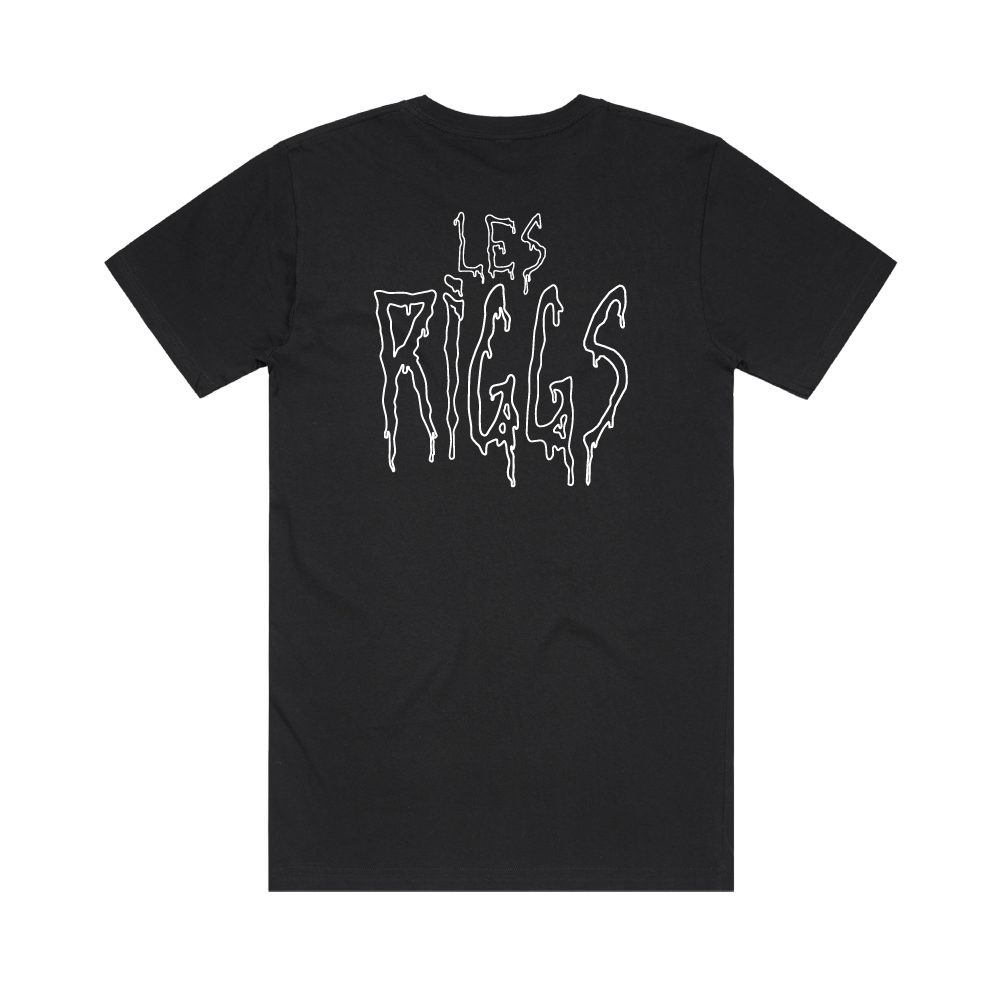 Les Riggs Le Riggs / Pocket and Back Print Black T-shirt – sound-merch.com.au