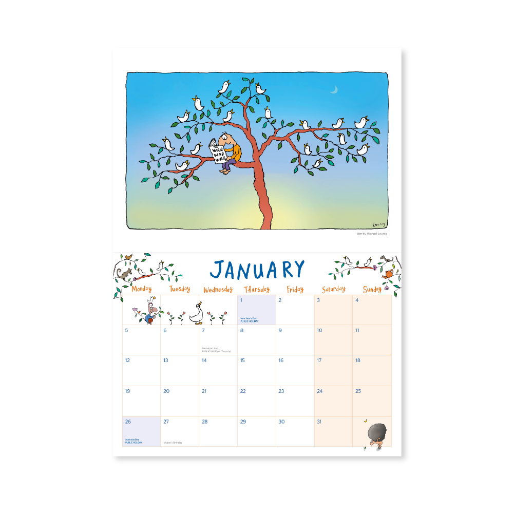 2026 Leunig Calendar 'The Afterlife'