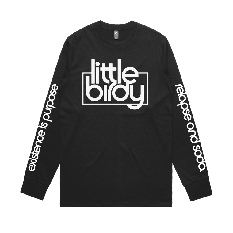 Little Birdy / Logo Black Longsleeve T-Shirt