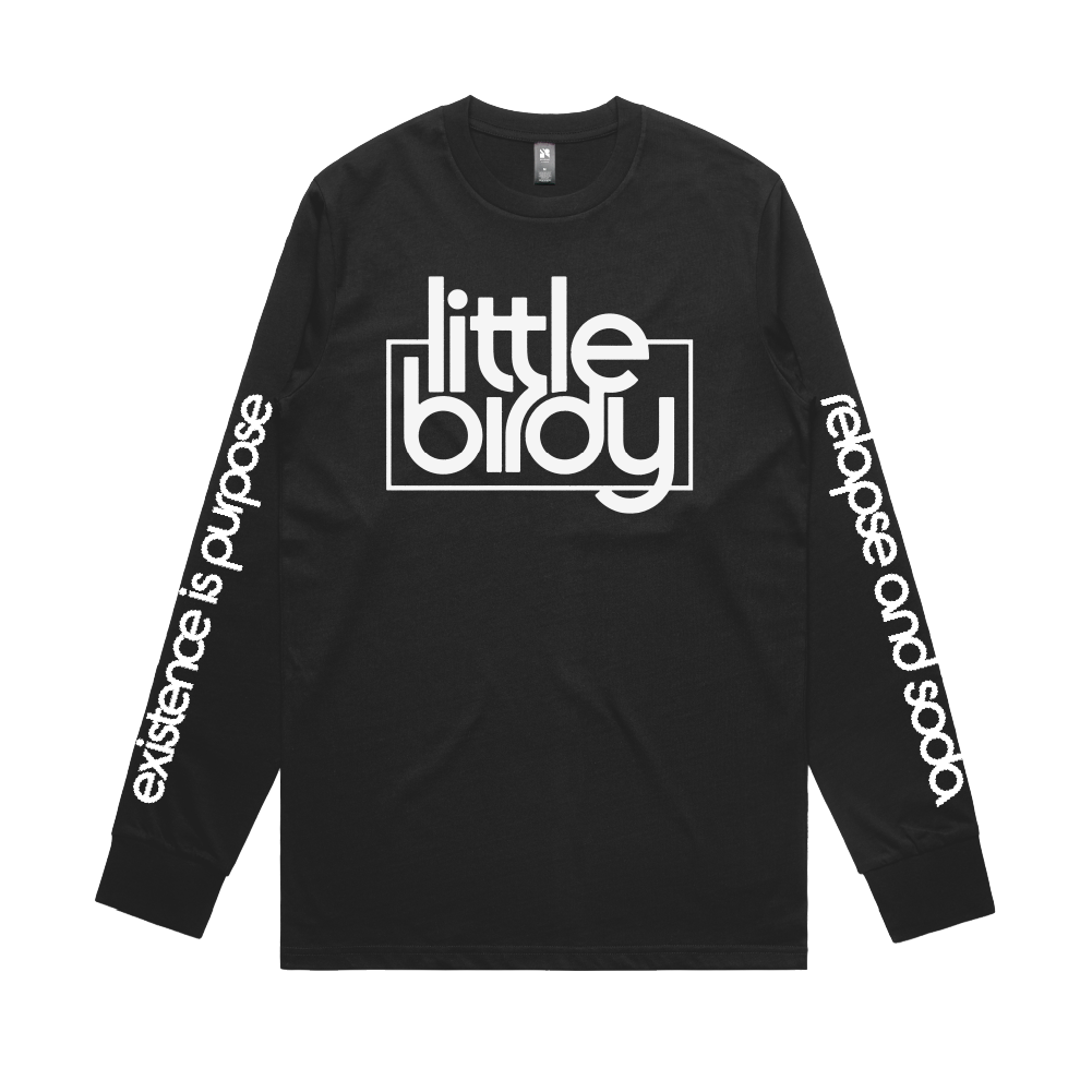 Little Birdy / Logo Black Longsleeve T-Shirt