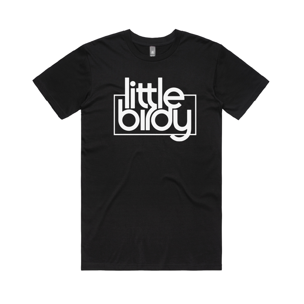Little Birdy / Logo Black Tee