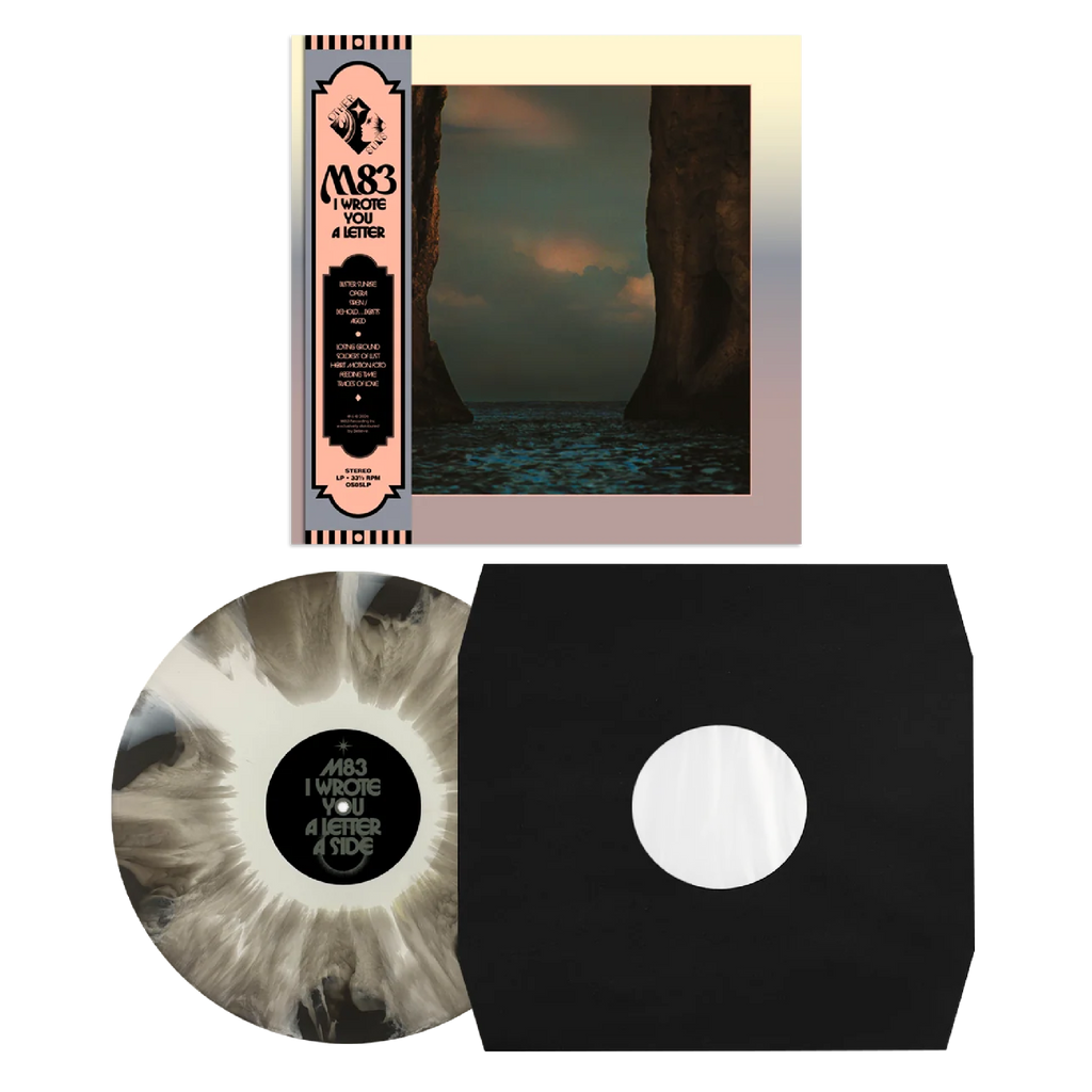 M83 / I Wrote You A Letter LP Black and White Swirl Vinyl