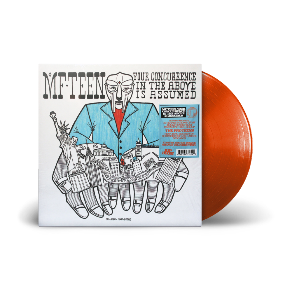 The Pro-Teens / MF TEEN: YOUR CONCURRENCE IN THE ABOVE IS ASSUMED LP Orange Vinyl