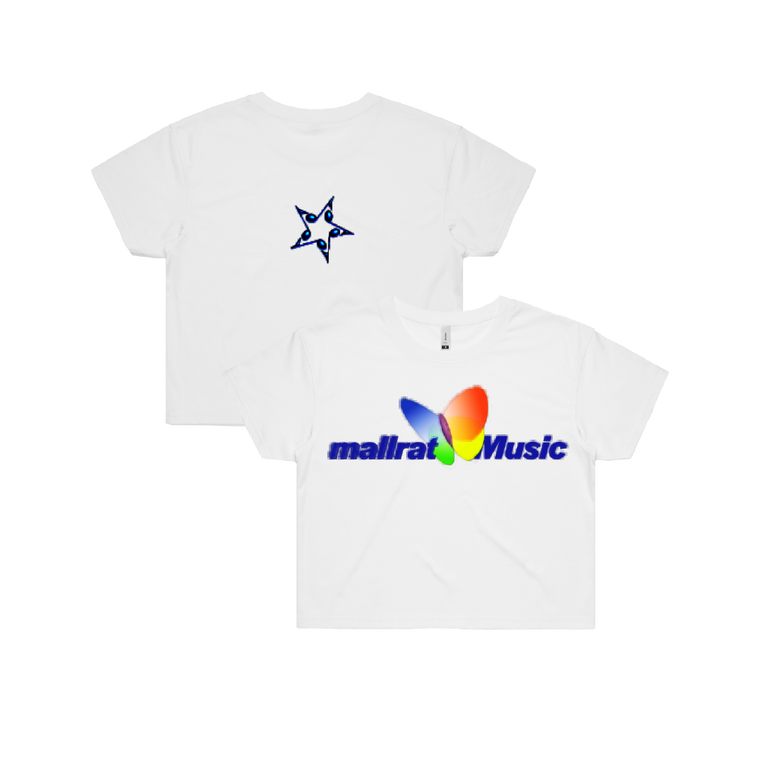 Mallrat / MSN White Crop Tee