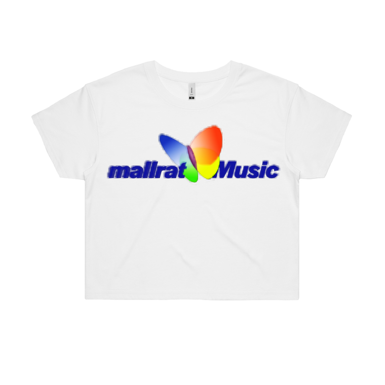 Mallrat / MSN White Crop Tee