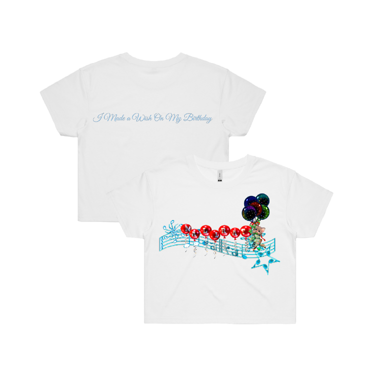 Mallrat / Birthday White Crop Tee