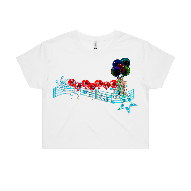 Mallrat / Birthday White Crop Tee