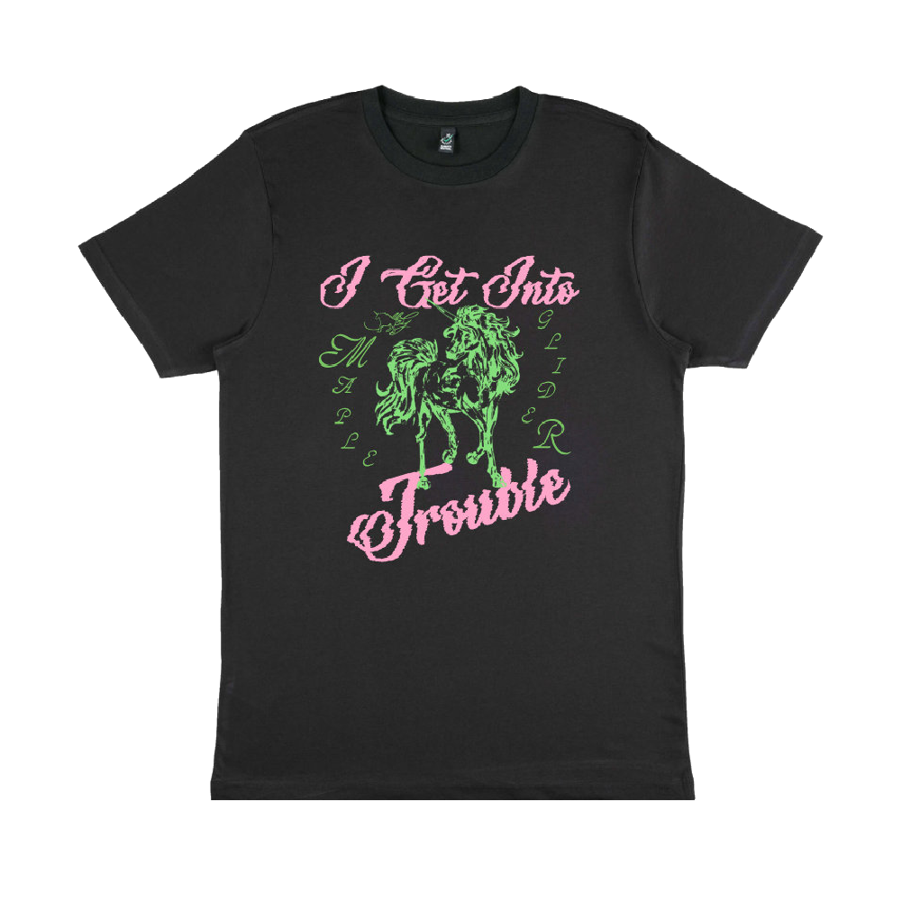 Maple Glider / Bionic Unicorn - Faded Black T-Shirt