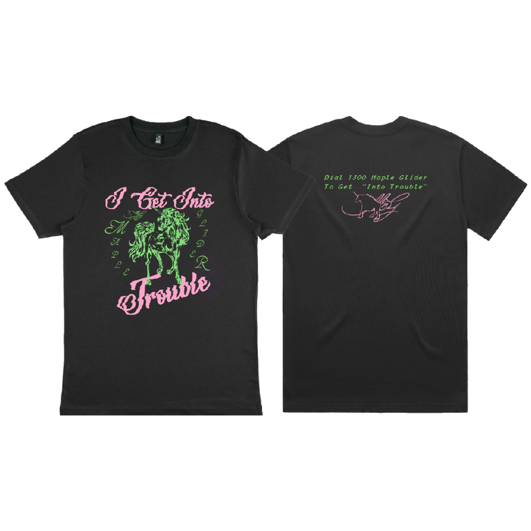 Maple Glider / Bionic Unicorn - Faded Black T-Shirt