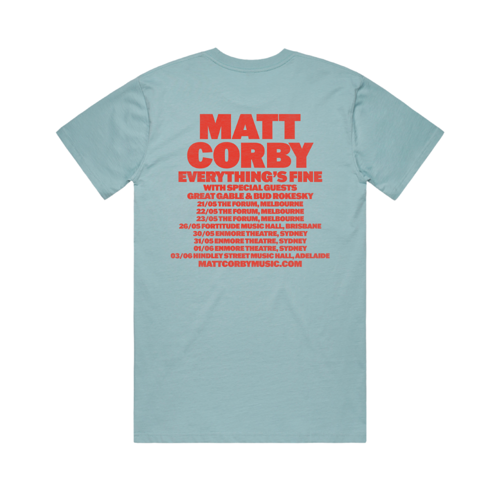 Matt Corby / Classic Logo Pale Blue T-Shirt