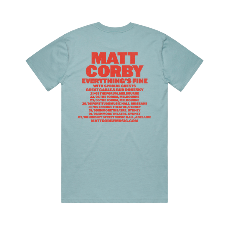 Matt Corby / Classic Logo Pale Blue T-Shirt