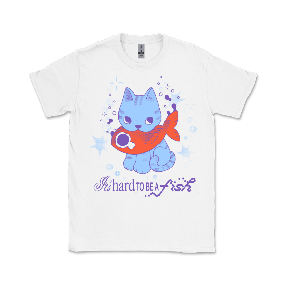 Montaigne / It's hard to be a fish T-shirt (front print only)