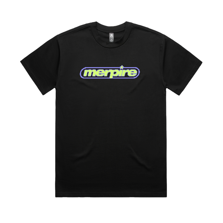 Merpire / Neon Logo Black T-Shirt