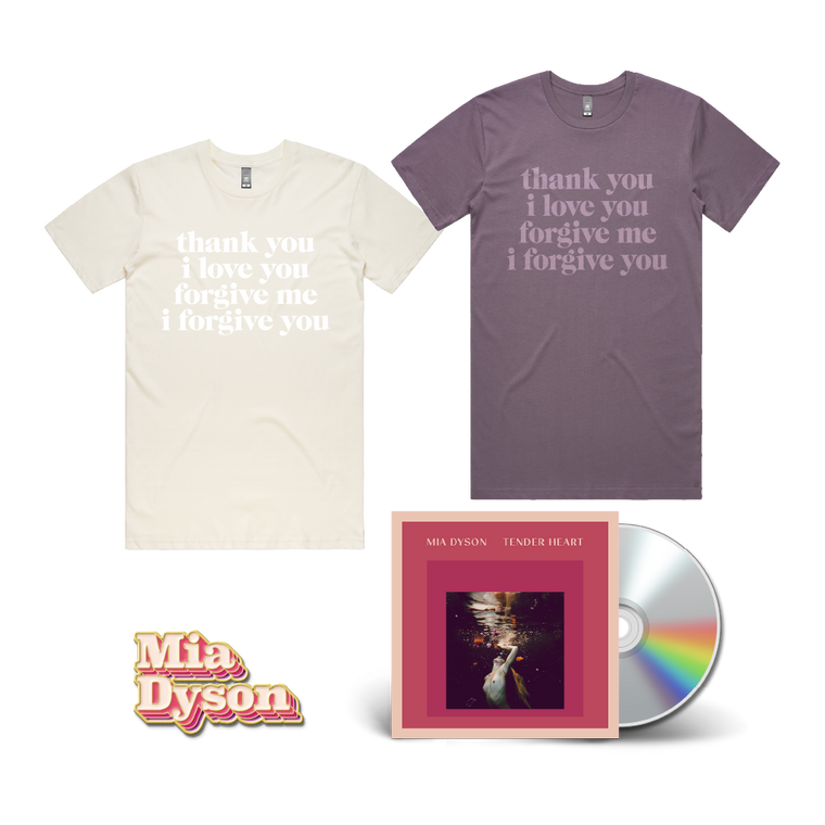 Mia Dyson / Tender Heart CD, T-Shirt, & Pin Bundle ***PRE-ORDER***