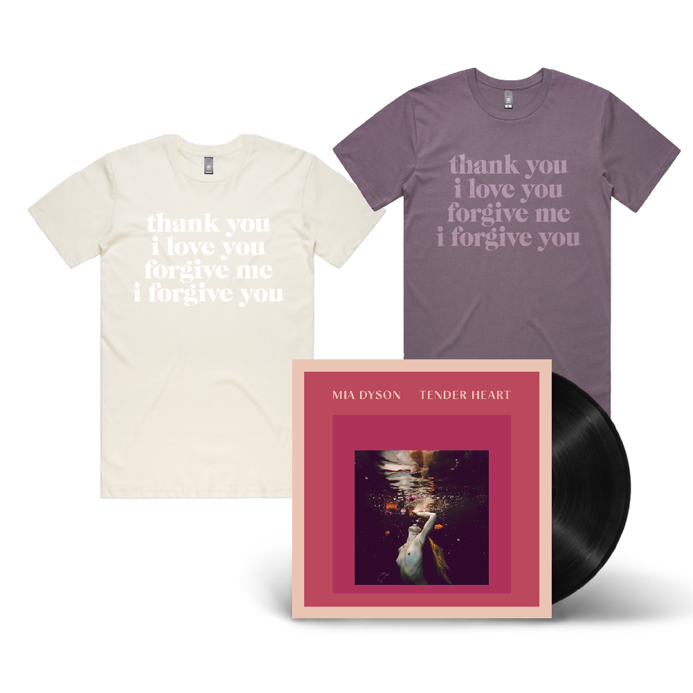 Mia Dyson / Tender Heart LP Black Vinyl & T-Shirt Bundle