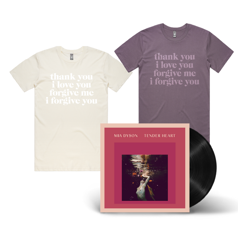 Mia Dyson / Tender Heart LP Black Vinyl & T-Shirt Bundle