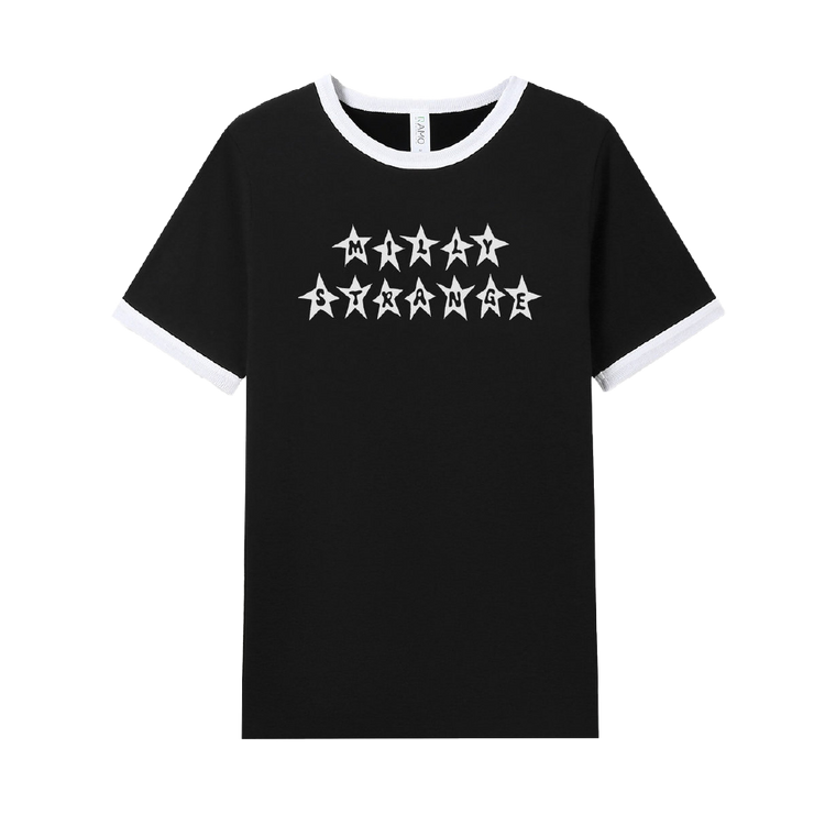 Milly Strange / Stars Black Ringer T-Shirt