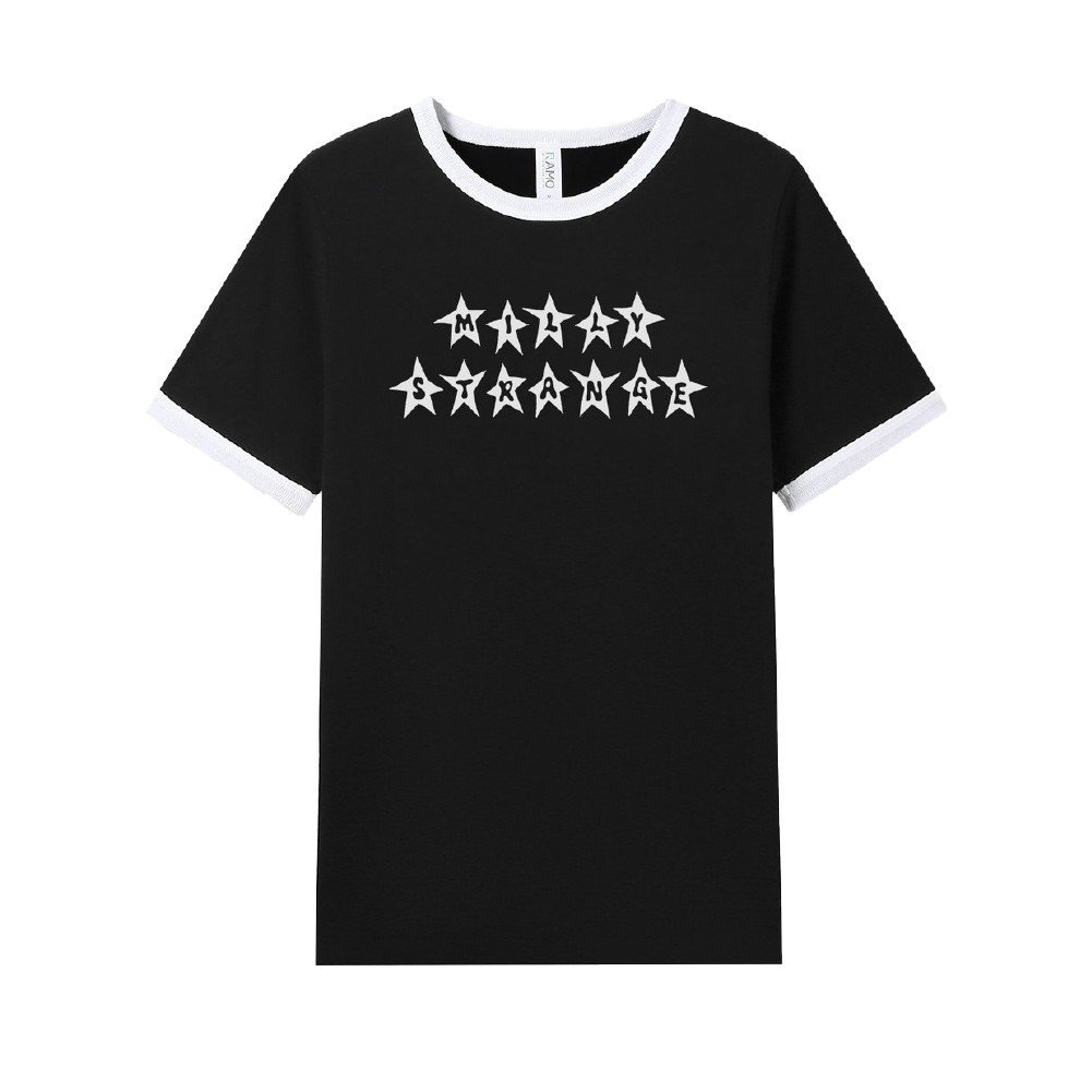 Milly Strange / Stars Black Ringer T-Shirt