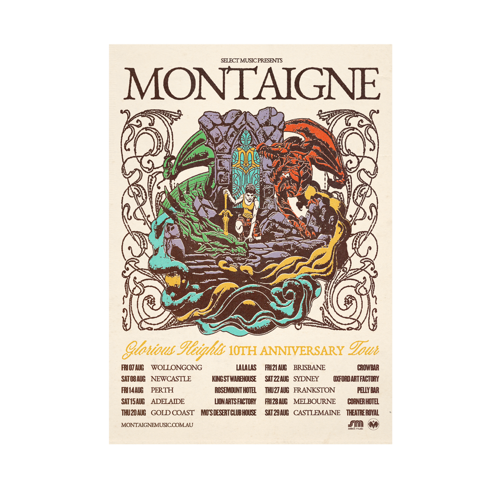 Montaigne / Glorious Heights 10th Anniversary Tour A3 Poster