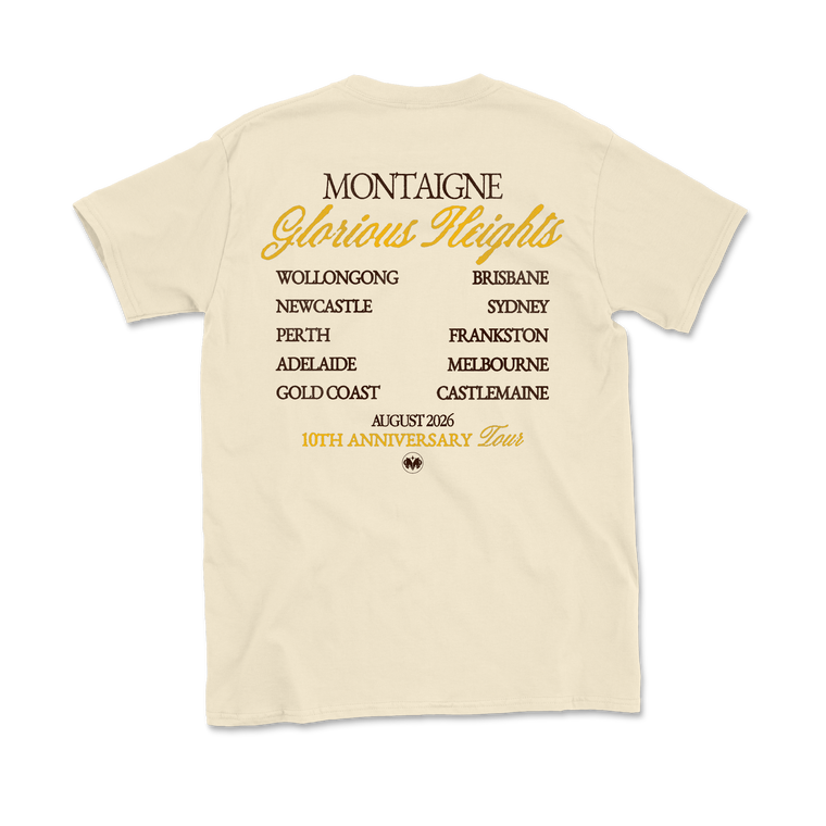 Montaigne / Glorious Heights 10th Anniversary Tour Natural T-Shirt